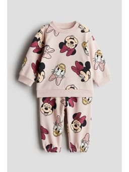H&M - Girls Pink 2-Piece Motif-Detail Set