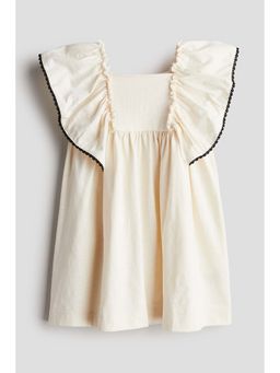 H&M - Girls White Butterfly-Sleeved Jersey Dress