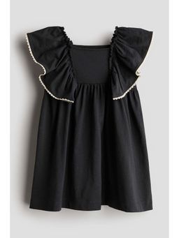 H&M - Girls Grey Butterfly-Sleeved Jersey Dress