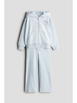 H&M - Girls Blue 2-Piece Velour Set
