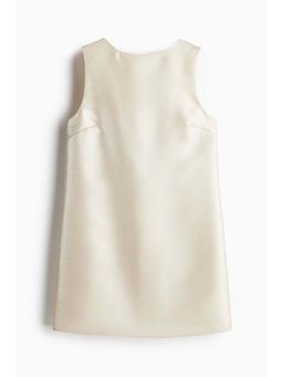 H&M - Women Beige Bow-Detail Sleeveless Dress