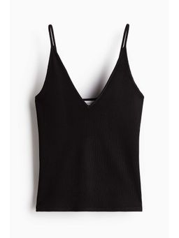 H&M - Women Black V-Neck Strappy Top