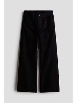 H&M - Girls Black Cotton Corduroy Trouser