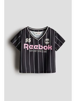 H&M - Girls Black Printed Football T-Shirt
