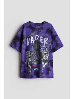 H&M - Boys Purple Printed T-Shirt