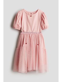 H&M - Girls Pink 2-Piece Top And Tulle Skirt Set