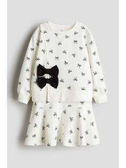 H&M - Girls White 2-Piece Top And Skirt Set