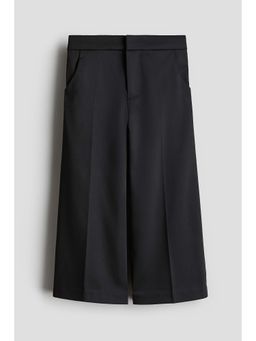H&M - Girls Black Wide-Leg Twill Trouser