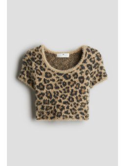 H&M - Girls Beige Fluffy-Knit Top