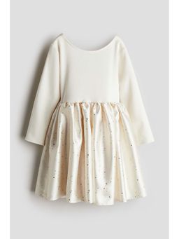 H&M - Girls Beige Flared-Skirt Dress