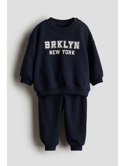 H&M - Boys Navy Blue 2-Piece Sweatshirt Set