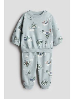 H&M - Boys Green 2-Piece Sweatshirt Set