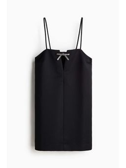 H&M - Women Black Bow-Detail Strappy Dress