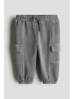 H&M - Kids Grey Washed Cargo Joggers
