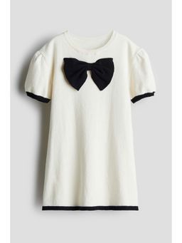H&M - Girls White Fine-Knit Dress