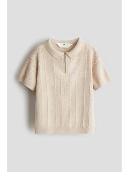 H&M - Boys Beige Knitted Polo T-Shirt
