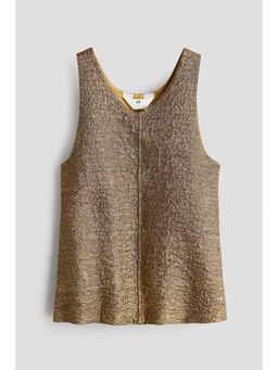 H&M - Girls Gold Jacquard Dress
