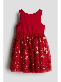 H&M - Girls Red Tulle-Skirt Dress