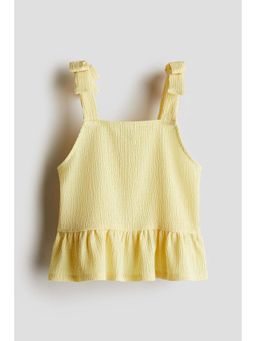 H&M - Girls Yellow Crinkled Jersey Top