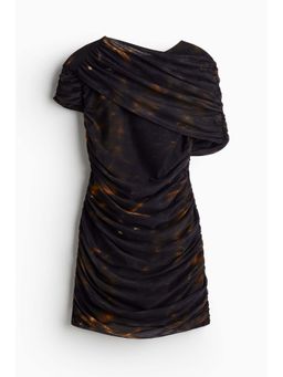 H&M - Women Black Draped Mesh Dress