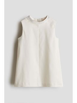 H&M - Girls Beige Rhinestone-Detail A-Line Dress