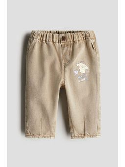 H&M - Kids Beige Tapered Cotton Jeans