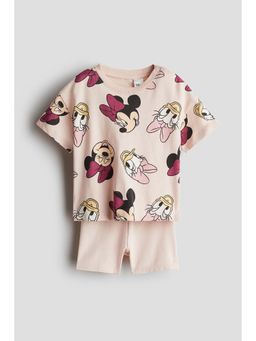 H&M - Girls Pink 2-Piece Cotton Jersey Set