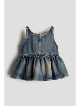 H&M - Girls Blue Denim Peplum Top