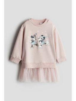 H&M - Girls Pink Tulle-Skirt Sweatshirt Dress