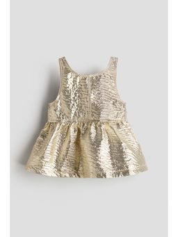 H&M - Girls Gold Shimmering Peplum Top