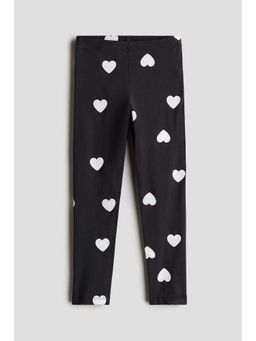 H&M - Girls Grey Printed Jersey Leggings
