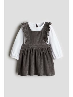 H&M - Girls Beige 2-Piece Dress And Top Set