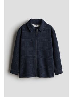 H&M - Boys Navy Blue Jacquard-Jersey Overshirt