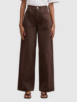 Forever New - Gia Petite Brown High Rise Wide Leg Jeans