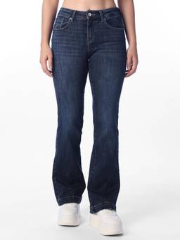 ONLY - Women Dark Blue Flared Push Up Jeans