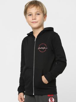 Jack & Jones Junior - Boys Black Hooded Sweatshirt