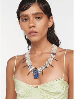 Outhouse - Shroomhead Ivar Necklace In Lapis and Keshi Pearls