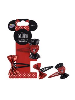 Li'l Diva - Minnie Mouse Snap Hair Clips with Bow Pack of 2