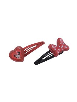Li'l Diva - Minnie Mouse Snap Hair Clips with charms Pack of 2