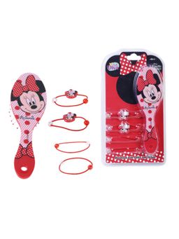 Li'l Diva - Minnie Mouse Hairbrush with rubber band Pink