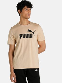 Puma - Ess Logo Men Beige T-shirt