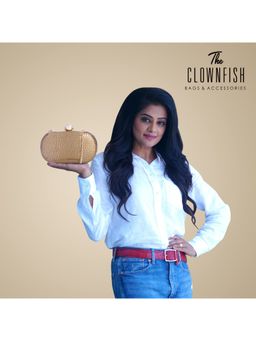 The Clownfish - Soniva Collection Womens Party Clutch (Bronze)