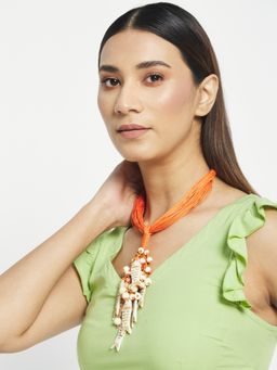 Fabindia - Orange Metal Necklace