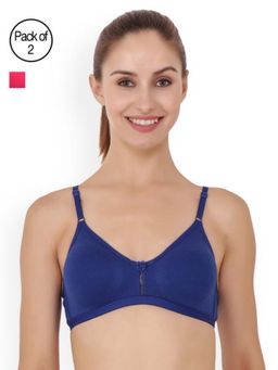 Floret - Pack of 2 Solid T Shirt Bra - Multi-Color