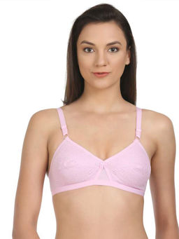 Bodycare - Perfect Coverage Bra In Purple-Skin-Wine Color - Pack Of 3