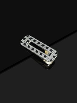 Laida - Women Gold-Toned Ad-Studded Embellished Alligator Hair Clip