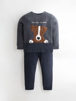 CHERRY CRUMBLE BY NITT HYMAN - Pup Nightsuit (Set of 2) (9-12 Months)