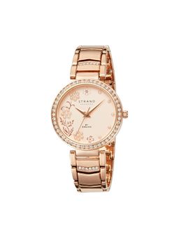 Strand by Obaku - Pearl Rosette Quartz Crystal With Flower Pattern Dial Womens Watch - S713LHVVSV