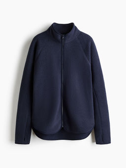 H&M - Women Navy Blue Teddy Sports Jacket
