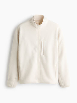 H&M - Men White Regular Fit Teddy Jacket